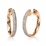 Creolen Rosegold 18kt 0,57 Diamantschmuck mit 128 Diamanten - 2D578