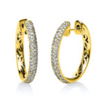 Creolen Weißgold 18kt 0,57 Diamantschmuck mit 128 Diamanten - 2D578