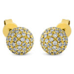 Ohrstecker Gelbgold 18kt 0,93 Diamantschmuck mit 128 Diamanten - 2E547