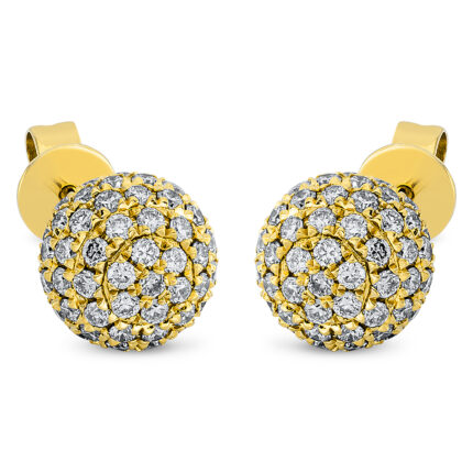 Ohrstecker Gelbgold 18kt 0,93 Diamantschmuck mit 128 Diamanten - 2E547