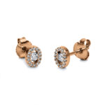 Ohrstecker Rosegold 18kt 0,22 Diamantschmuck mit 30 Diamanten - 2G236