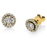 Ohrstecker Gelbgold 18kt 0,60 Diamantschmuck mit 50 Diamanten - 2H058