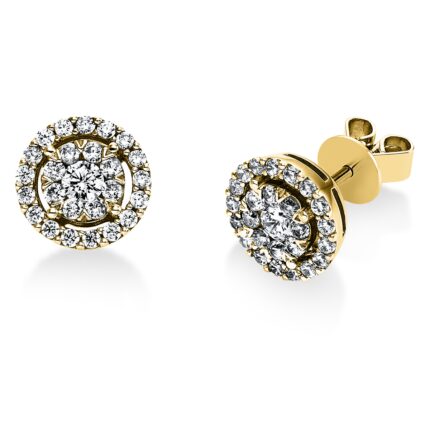 Ohrstecker Gelbgold 18kt 0,82 Diamantschmuck mit 52 Diamanten - 2H059