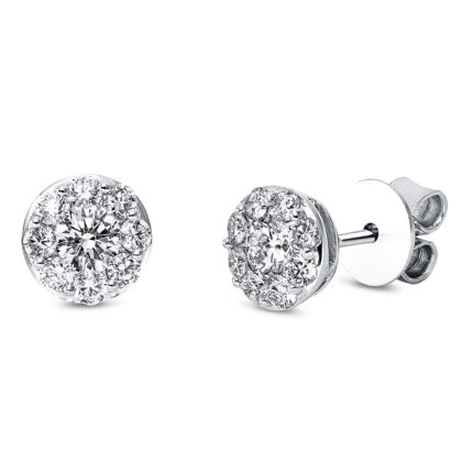 Ohrstecker Weißgold 18kt 0,66 Ohrschmuck mit 18 Diamanten - 2H064