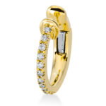 Ohrschmuck Gelbgold / Weißgold 18kt 0,04 Diamantschmuck mit 12 Diamanten - 2H096