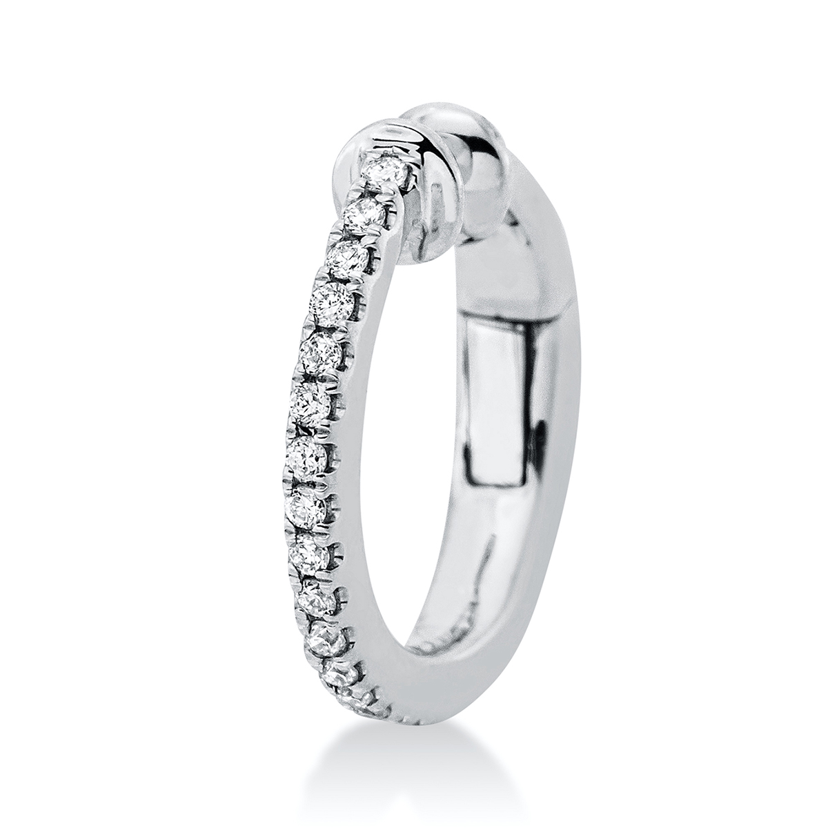 2H098W Ohrschmuck Weißgold 18kt 0,06 Diamantschmuck mit 16 Diamanten - 2H098 – Bild 1