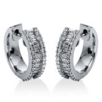 Creolen Weißgold 18kt 0,96 Diamantschmuck mit 84 Diamanten - 2H385