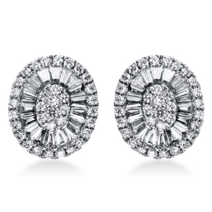 Ohrstecker Weißgold 18kt 0,82 Diamantschmuck mit 104 Diamanten - 2H586