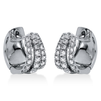 Creolen Weißgold 18kt 0,52 Ohrschmuck mit 42 Diamanten - 2H959