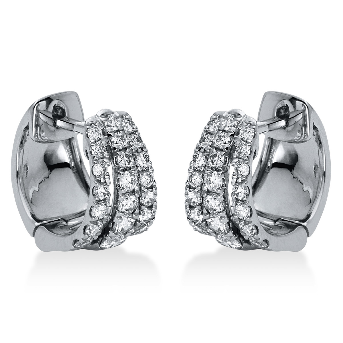 2H959W Creolen Weißgold 18kt 0,52 Diamantschmuck mit 42 Diamanten - 2H959 – Bild 1