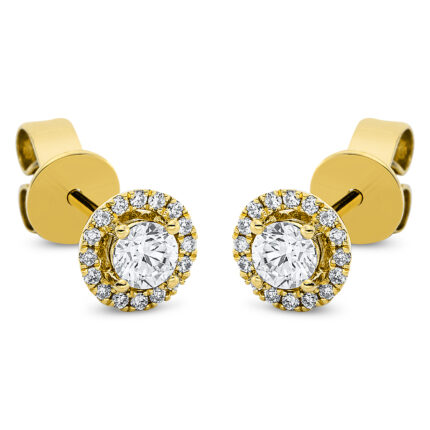 Ohrstecker 4er-Krappe Gelbgold 18kt 0,39 Diamantschmuck mit 34 Diamanten - 2I494