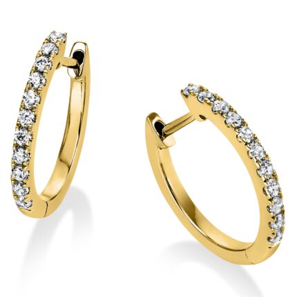 Creolen Gelbgold 18kt 0,29 Ohrschmuck mit 22 Diamanten - 2I509