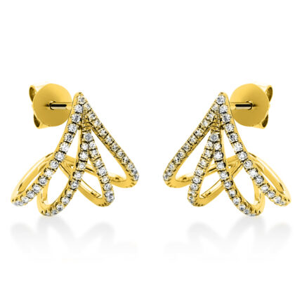 Ohrstecker Gelbgold 18kt 0,42 Diamantschmuck mit 104 Diamanten - 2I578