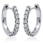 Creolen Weißgold 18kt 0,74 Diamantschmuck mit 18 Diamanten - 2I832