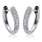 Creolen Weißgold 18kt 0,30 Diamantschmuck mit 88 Diamanten - 2I981