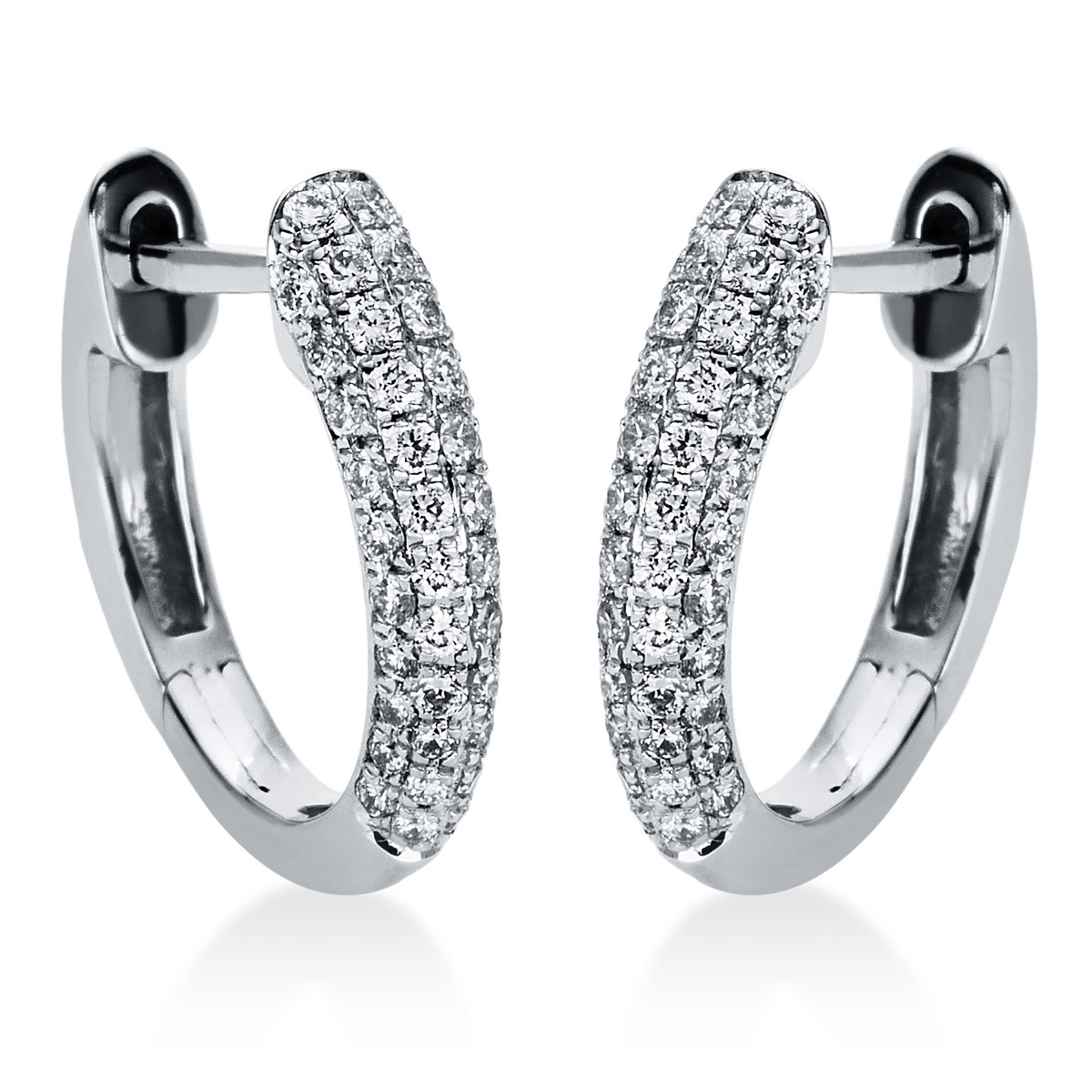 2I981W Creolen Weißgold 18kt 0,30 Diamantschmuck mit 88 Diamanten - 2I981 – Bild 1