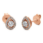Ohrstecker Rosegold 18kt 0,36 Diamantschmuck mit 40 Diamanten - 2J775