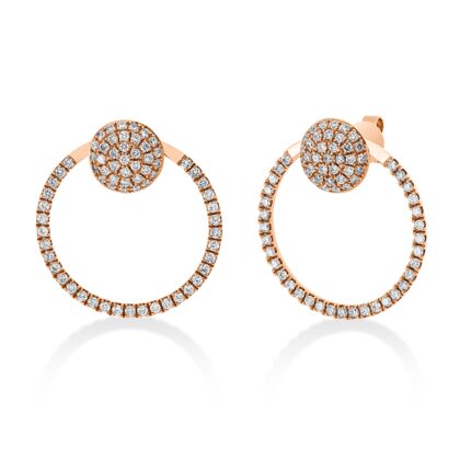 Ohrstecker Rotgold 18kt 0,82 Ohrschmuck mit 138 Diamanten - 2K058