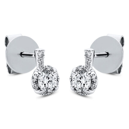 Ohrstecker Weißgold 18kt 0,50 Ohrschmuck mit 22 Diamanten - 2K115
