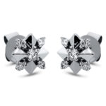 Ohrstecker Weißgold 18kt 0,20 Diamantschmuck mit 10 Diamanten - 2K184