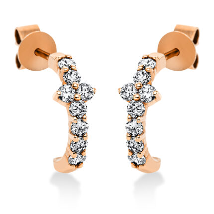 Ohrstecker Rosegold 18kt 0,48 Diamantschmuck mit 16 Diamanten - 2K486