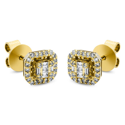 Ohrstecker Gelbgold 18kt 0,22 Diamantschmuck mit 58 Diamanten - 2K740