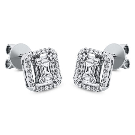 Ohrstecker Weißgold 18kt 0,36 Ohrschmuck mit 70 Diamanten - 2K748