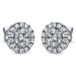 Ohrstecker Weißgold 18kt 0,98 Diamantschmuck mit 54 Diamanten - 2K777