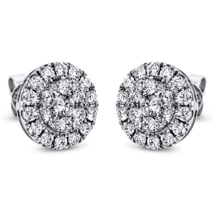 Ohrstecker Weißgold 18kt 0,98 Diamantschmuck mit 54 Diamanten - 2K777