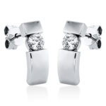 Ohrstecker Weißgold 18kt 0,49 Diamantschmuck mit 2 Diamanten - 2K896