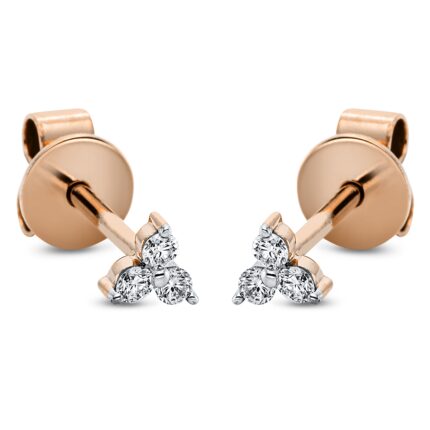 Ohrstecker Rotgold 18kt 0,10 Ohrschmuck mit 6 Diamanten - 2L501