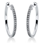 Creolen Weißgold 18kt 0,28 Diamantschmuck mit 38 Diamanten - 2L650