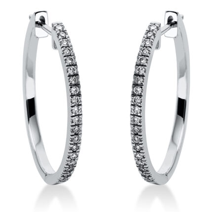 Creolen Weißgold 18kt 0,28 Diamantschmuck mit 38 Diamanten - 2L650