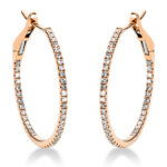 Creolen Rosegold 18kt 0,35 Diamantschmuck mit 86 Diamanten - 2M140