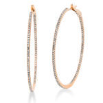 Creolen Rosegold 18kt 0,75 Diamantschmuck mit 188 Diamanten - 2M146