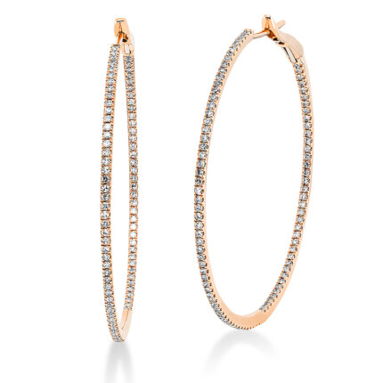 Creolen Rosegold 18kt 0,75 Diamantschmuck mit 188 Diamanten - 2M146