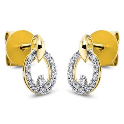 Ohrstecker Gelbgold 18kt 0,18 Ohrschmuck mit 28 Diamanten - 2M314