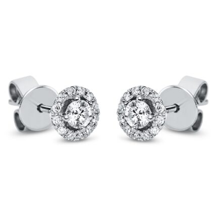 Ohrstecker 4er-Krappe Weißgold 18kt 0,29 Diamantschmuck mit 26 Diamanten - 2M633