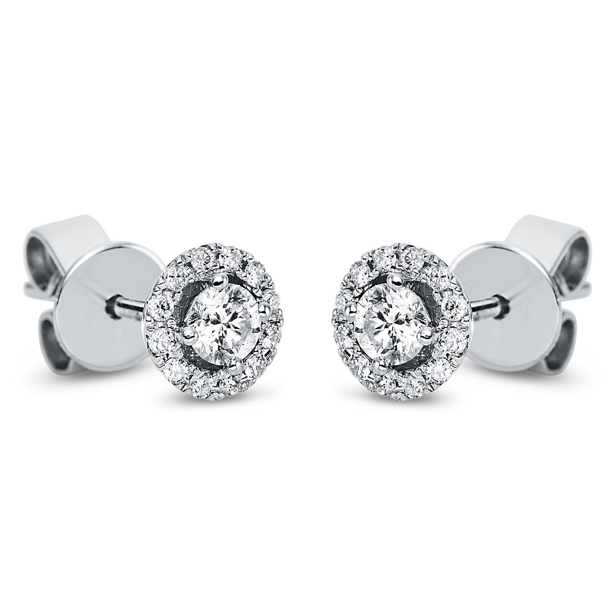 2M633W Ohrstecker 4er-Krappe Weißgold 18kt 0,29 Diamantschmuck mit 26 Diamanten - 2M633 – Bild 1