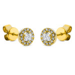 Ohrstecker 4er-Krappe Gelbgold 18kt 0,38 Diamantschmuck mit 28 Diamanten - 2M641