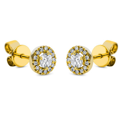 Ohrstecker 4er-Krappe Gelbgold 18kt 0,38 Diamantschmuck mit 28 Diamanten - 2M641