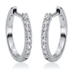 Creolen Weißgold 18kt 0,16 Diamantschmuck mit 16 Diamanten - 2N822