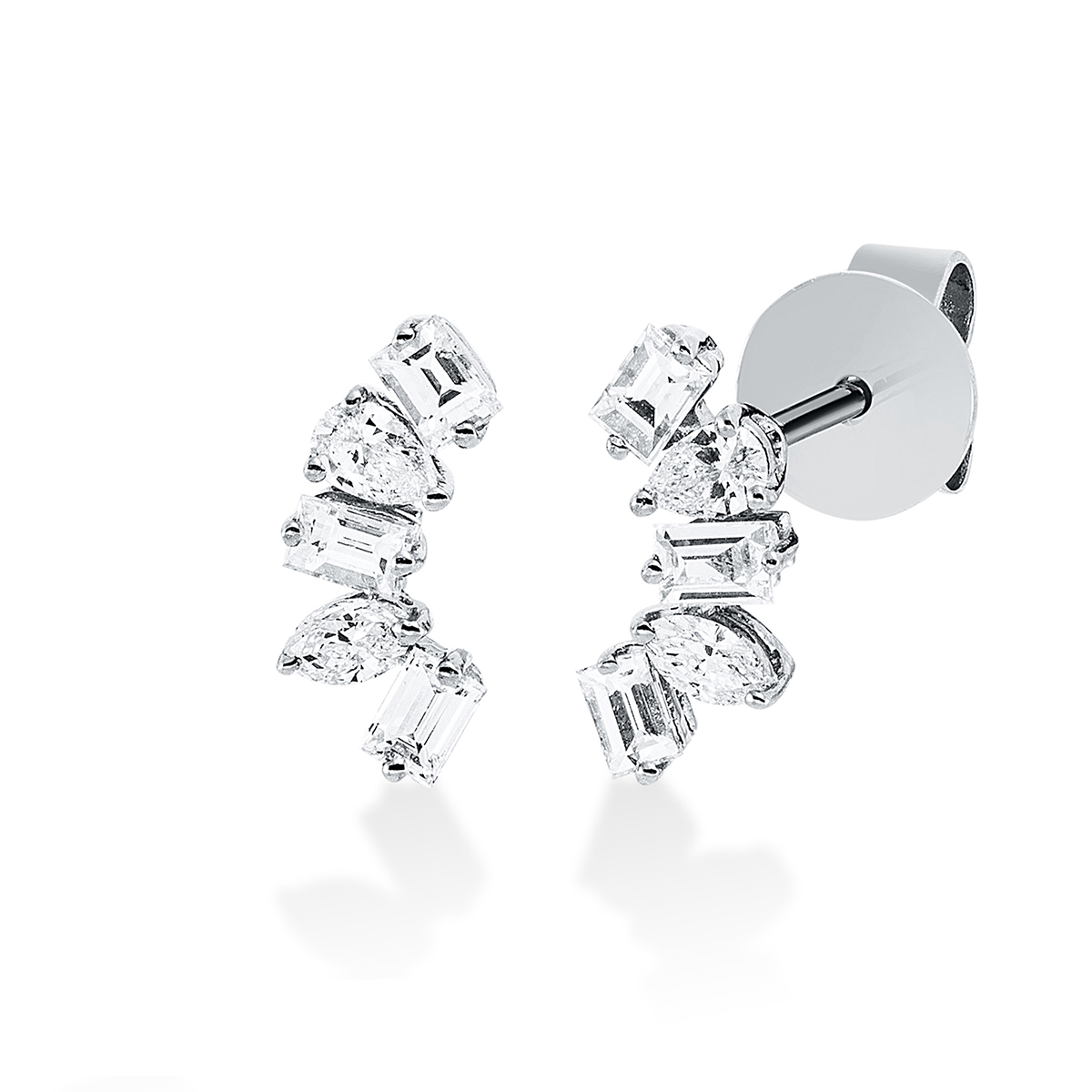 2Q461W Ohrstecker Weißgold 18kt 0,46 Diamantschmuck mit 10 Diamanten - 2Q461 – Bild 1