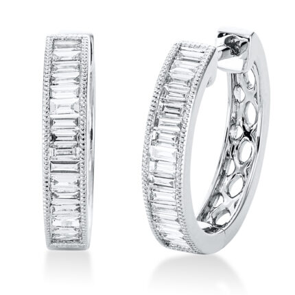 Creolen Weißgold 18kt 0,44 Ohrschmuck mit 32 Diamanten - 2Q615