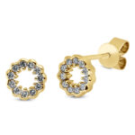 Ohrstecker Gelbgold 18kt 0,15 Diamantschmuck mit 22 Diamanten - 2R020