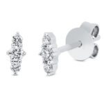 Ohrstecker Weißgold 18kt 0,13 Diamantschmuck mit 6 Diamanten - 2R148
