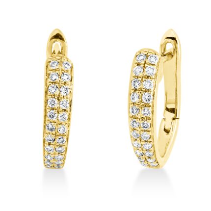Creolen Gelbgold 18kt 0,21 Ohrschmuck mit 44 Diamanten - 2R589