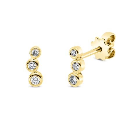 Ohrstecker Zarge Gelbgold 18kt 0,13 Diamantschmuck mit 6 Diamanten - 2T231