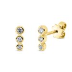 Ohrstecker Zarge Gelbgold 18kt 0,13 Diamantschmuck mit 6 Diamanten - 2T232