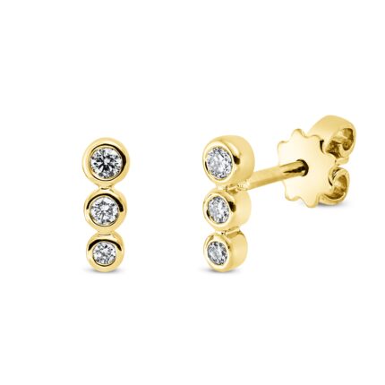 Ohrstecker Zarge Gelbgold 18kt 0,13 Diamantschmuck mit 6 Diamanten - 2T232